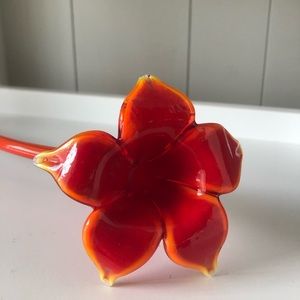 Long glass blown flower